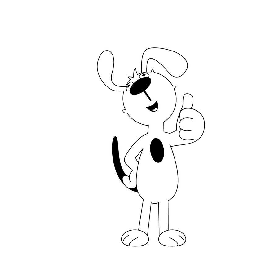 Lucky Jim® Maskottchen zeigt Daumen hoch